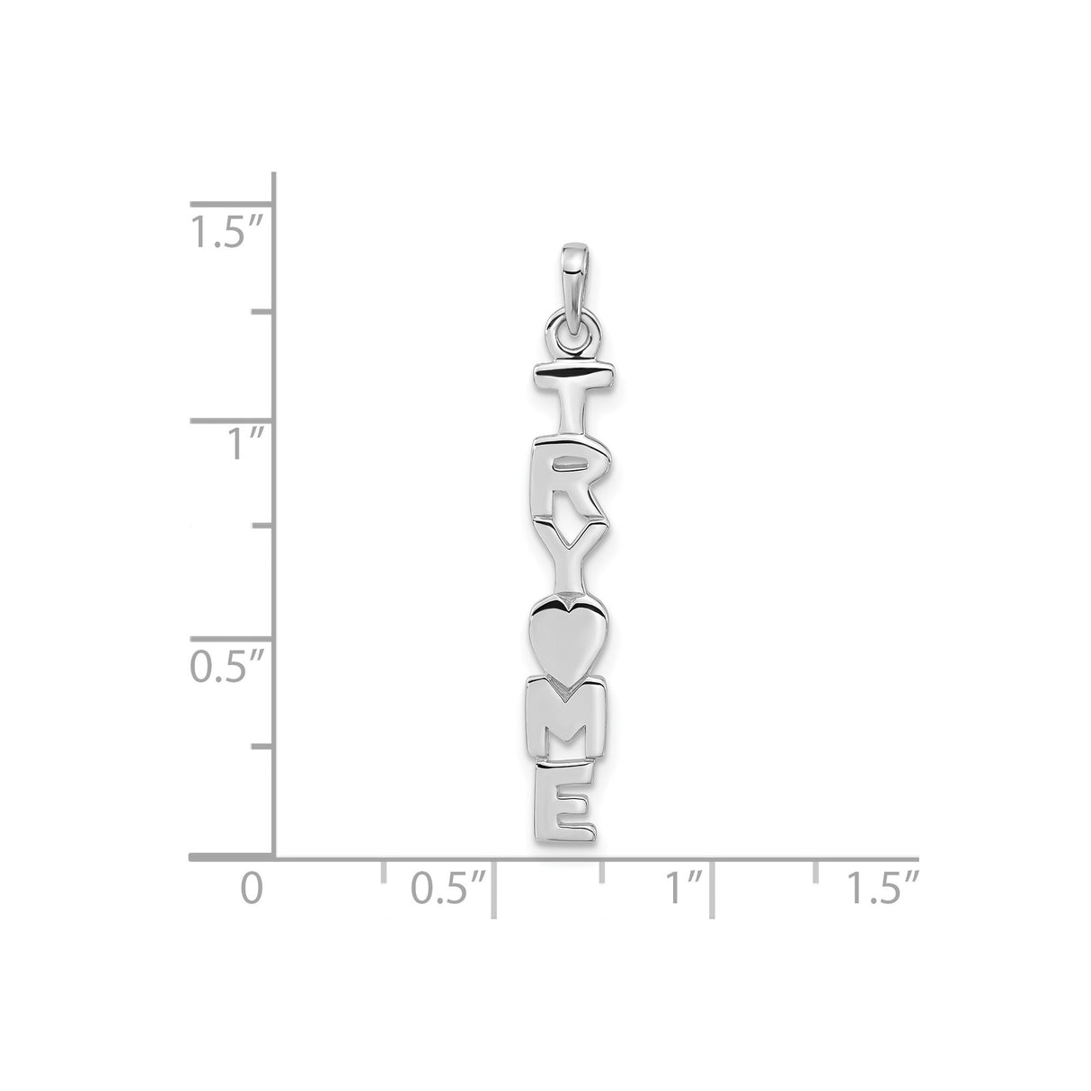 Sterling Silver Heart Pendant with Love Message, Minimalist Confidence Charm