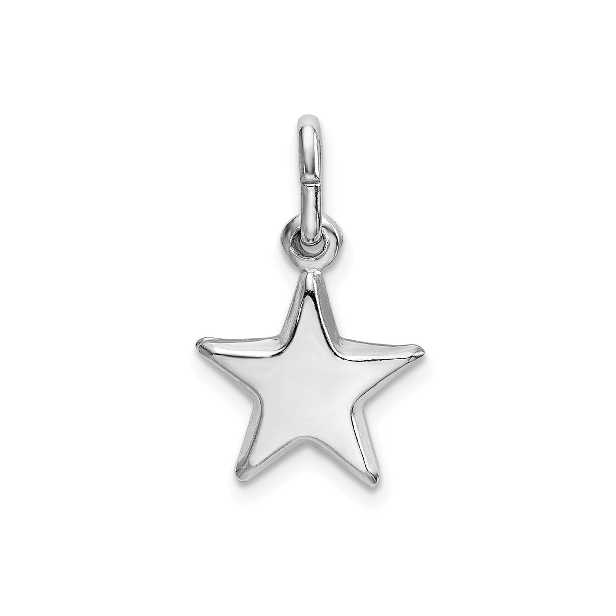 Sterling Silver Star Pendant Charm, Open-Frame Five-Pointed Symbol, Minimalist Design