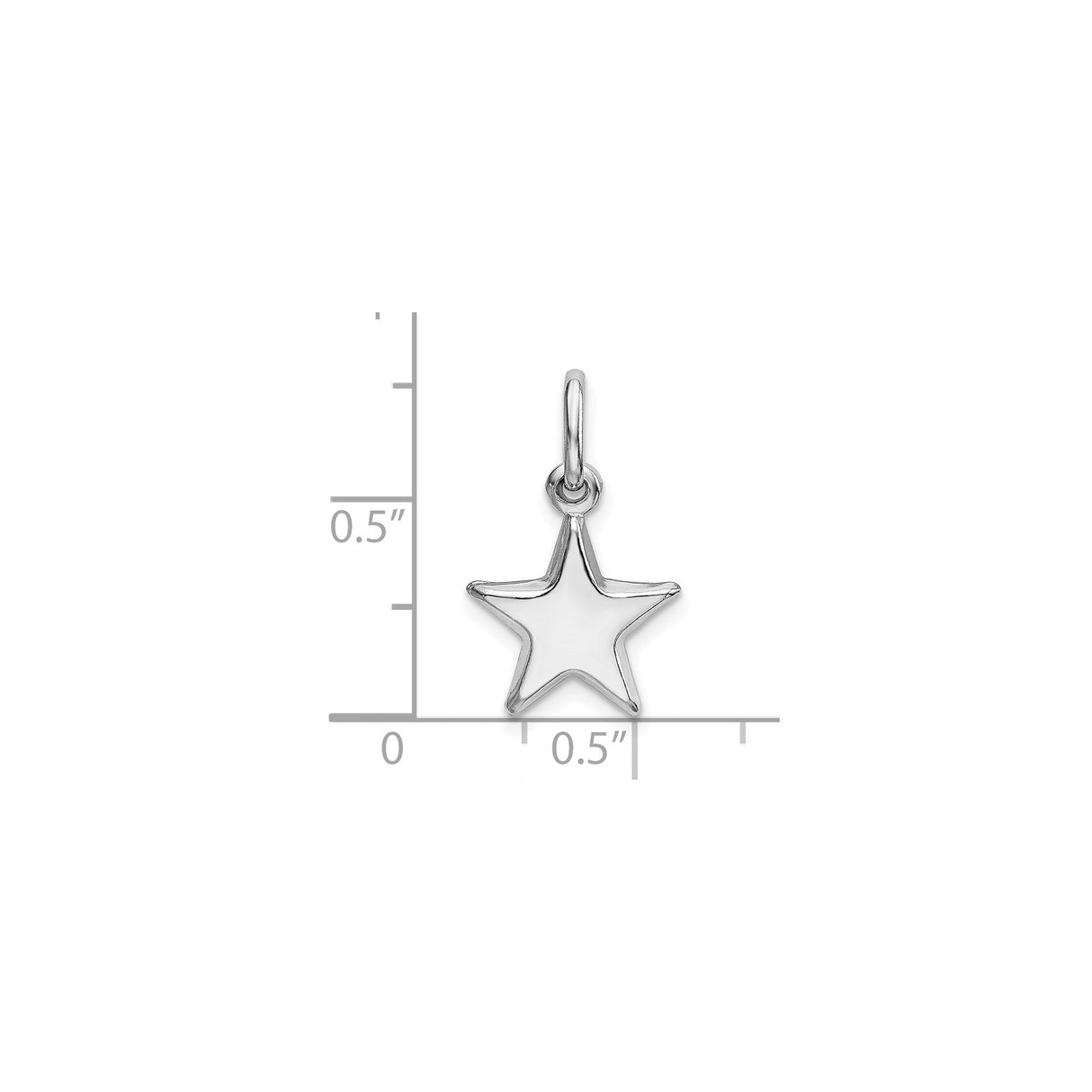 Sterling Silver Star Pendant Charm, Open-Frame Five-Pointed Symbol, Minimalist Design