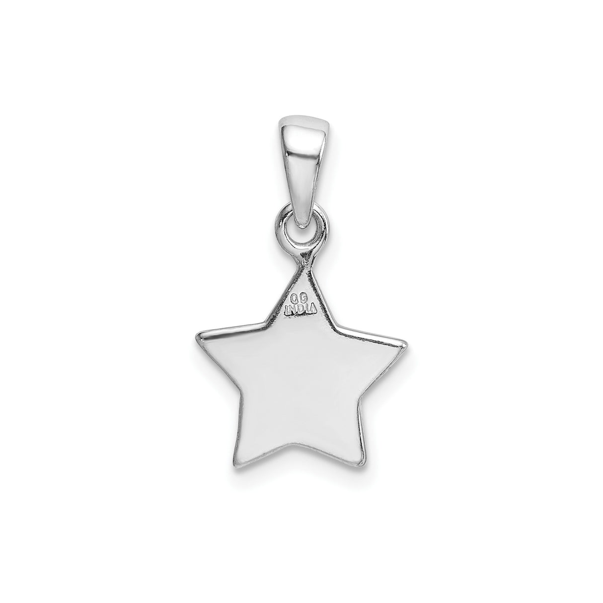 Sterling Silver Star Pendant with Textured Glitter Finish, Symbol of Hope and Guidance for Women or Girls