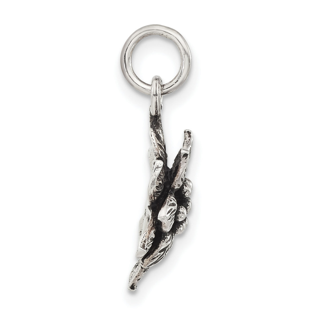 Sterling Silver Pendant with Edelweiss Alpine Flower, Floral Detailing, Folk-Inspired Jewelry for Women