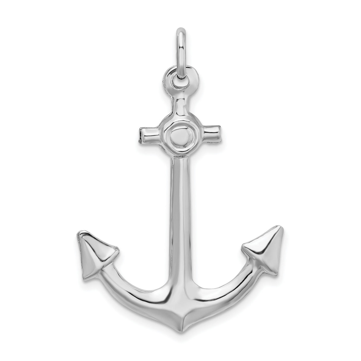 Sterling Silver Anchor Pendant, Nautical Christian Charm Symbolizing Hope and Strength