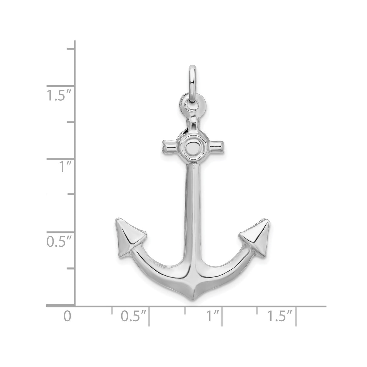 Sterling Silver Anchor Pendant, Nautical Christian Charm Symbolizing Hope and Strength