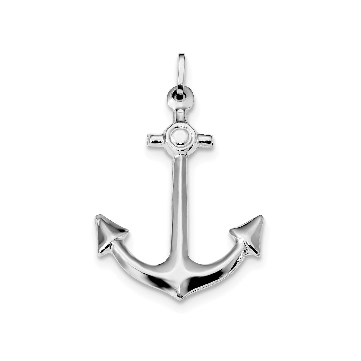 Sterling Silver Anchor Pendant, Nautical Christian Charm Symbolizing Hope and Strength