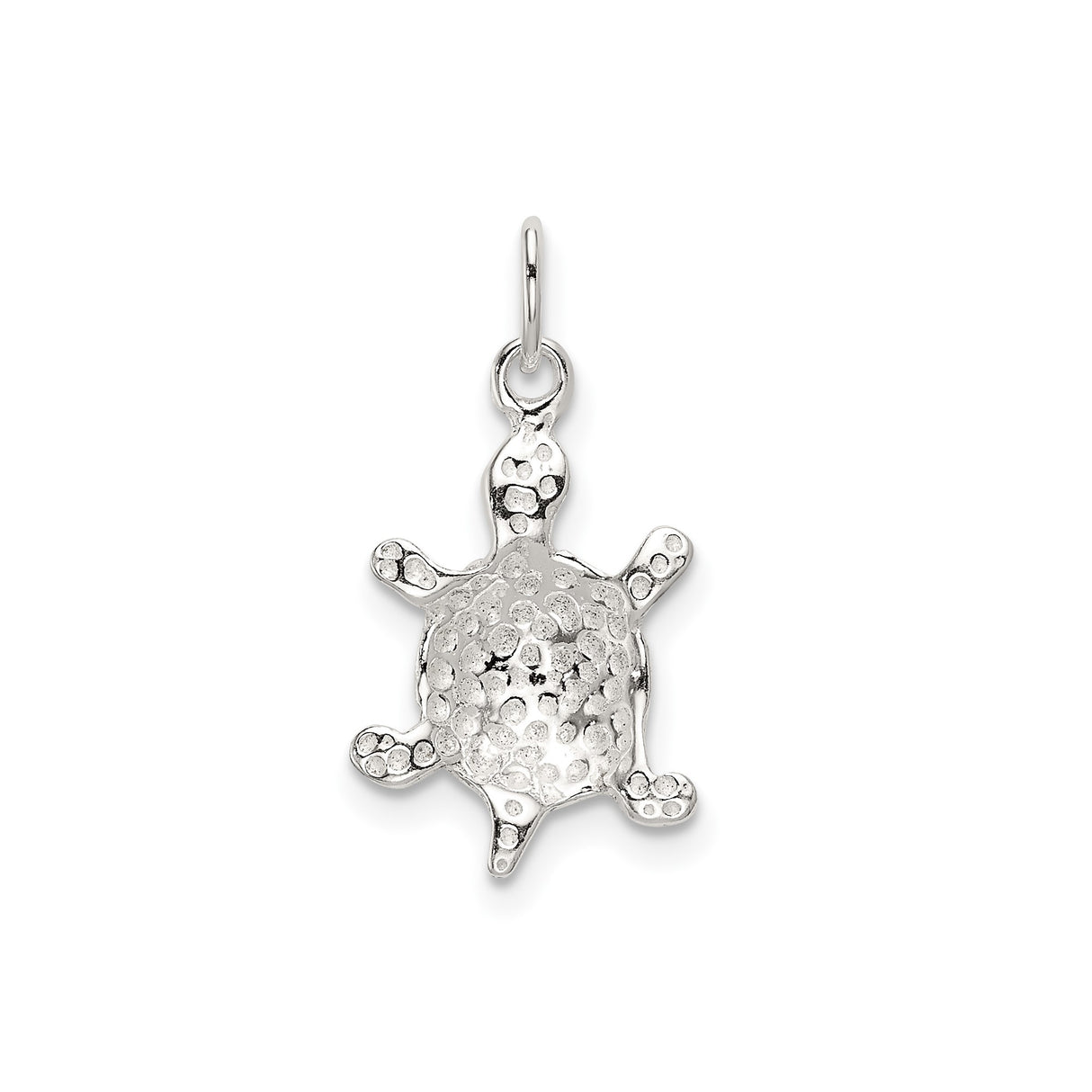 Sterling Silver Turtle Pendant with Sunburst Shell Design, Ocean-Inspired Symbolic Jewelry