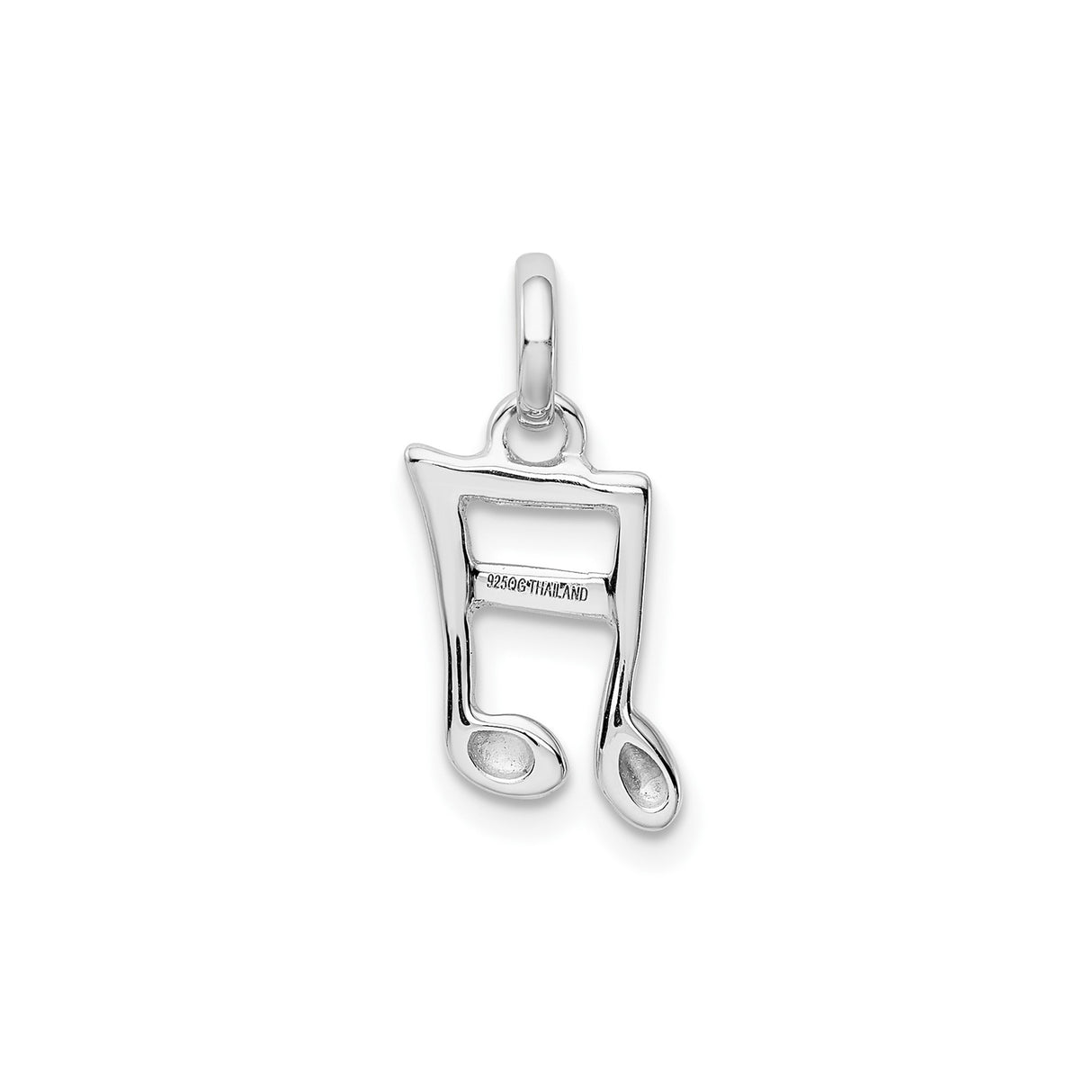 Sterling Silver Pendant, Treble Clef Music Note Charm, Artistic Symbol for Musicians