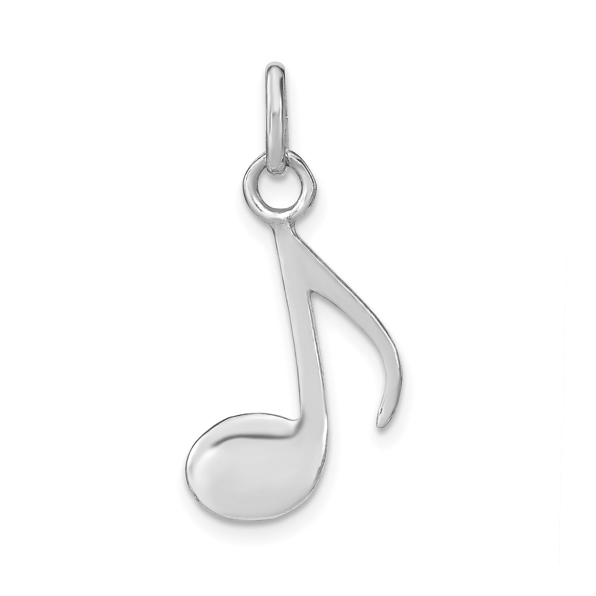 Sterling Silver Music Pendant with Eighth Note Design, Minimalist Artistic Charm