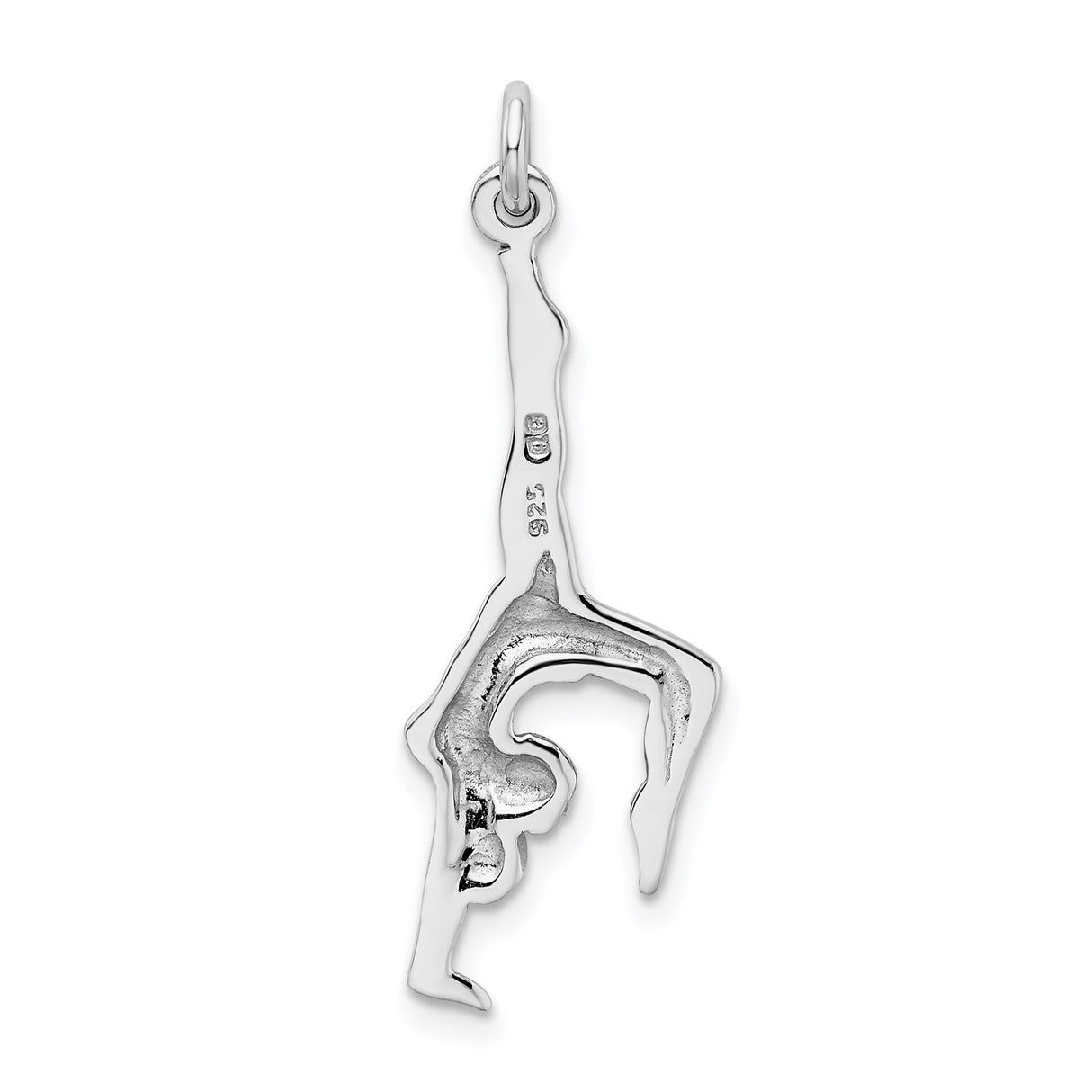 Sterling Silver Gymnast Pendant Featuring Handstand Pose, Motivational Sports Charm for Women and Girls
