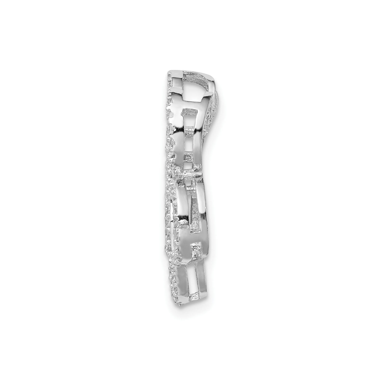 Sterling Silver Paw Print Pendant with Cubic Zirconia, Pet Memorial Charm for Unisex Wear