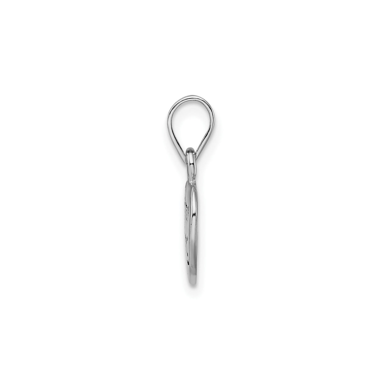 Sterling Silver Heart Pendant with Love My Dog Engraving, Dog Lover Keepsake Charm