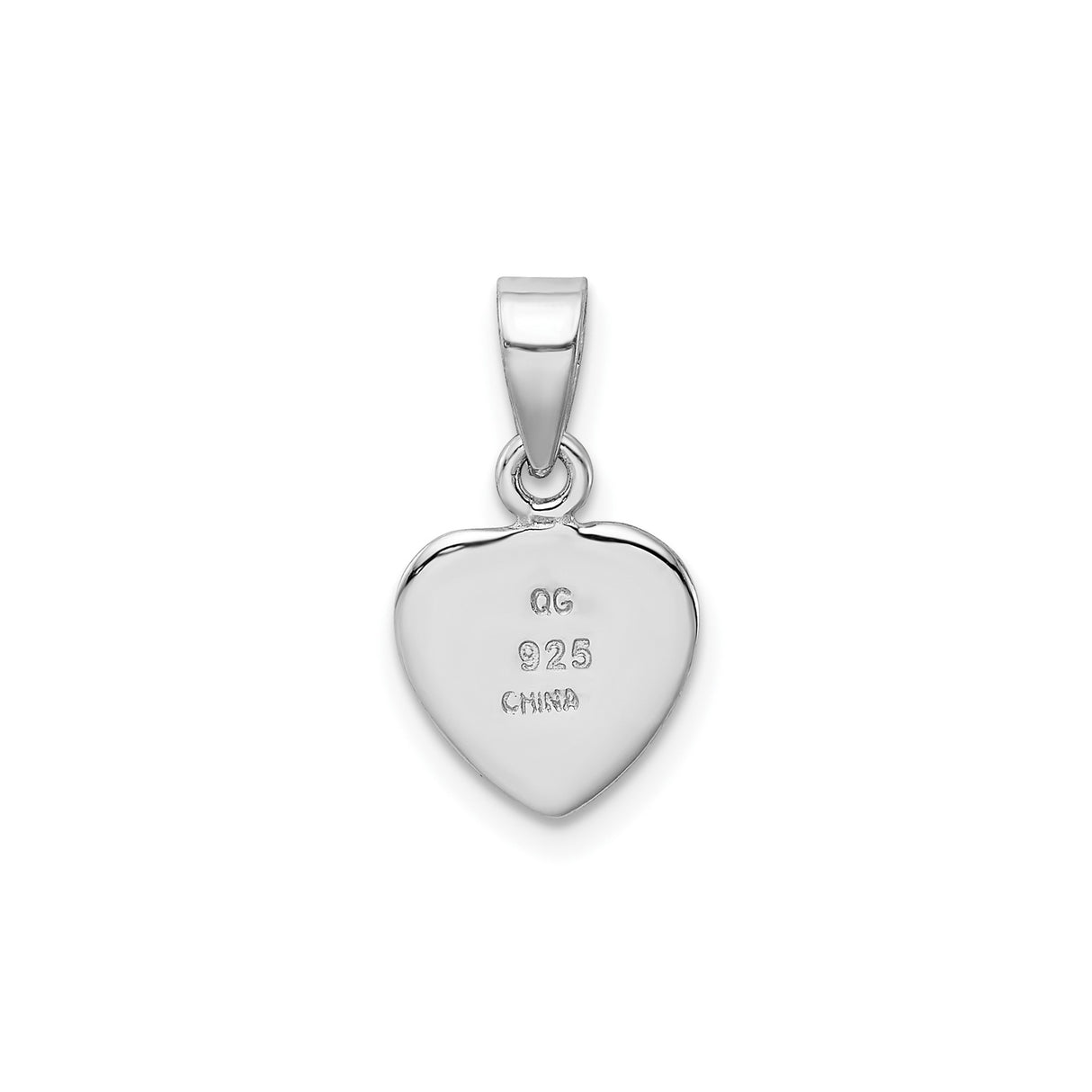 Sterling Silver Heart Pendant with Love My Dog Engraving, Dog Lover Keepsake Charm