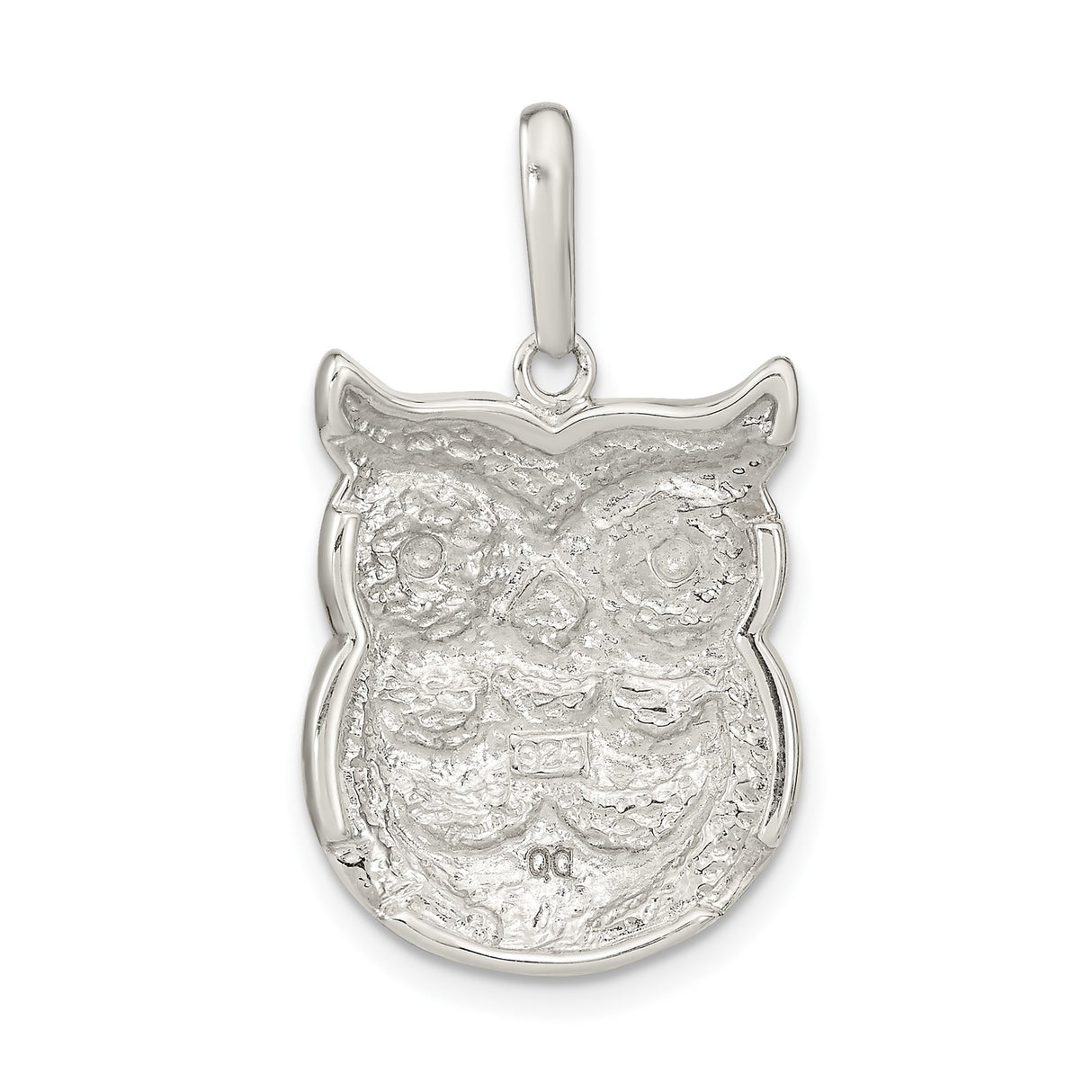 Sterling Silver Owl Pendant with Onyx and Mother of Pearl Inlay, Nature-Inspired Jewelry