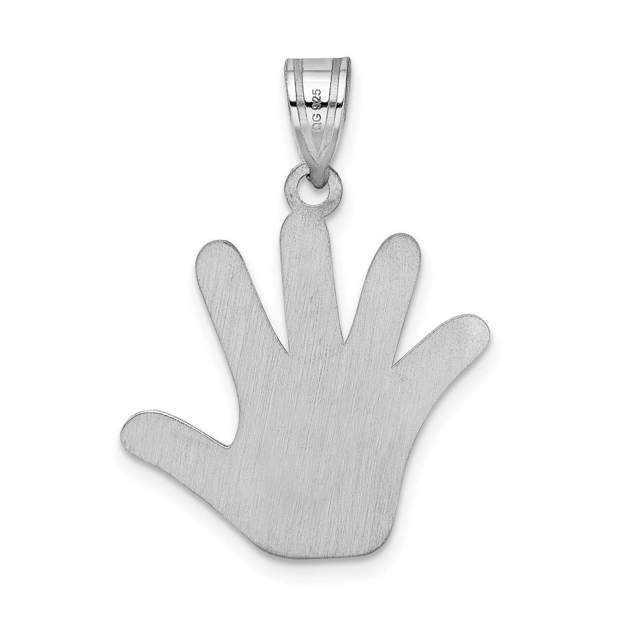 Sterling Silver Hand-Shaped Pendant with Colorful Enamel and Red Heart Center