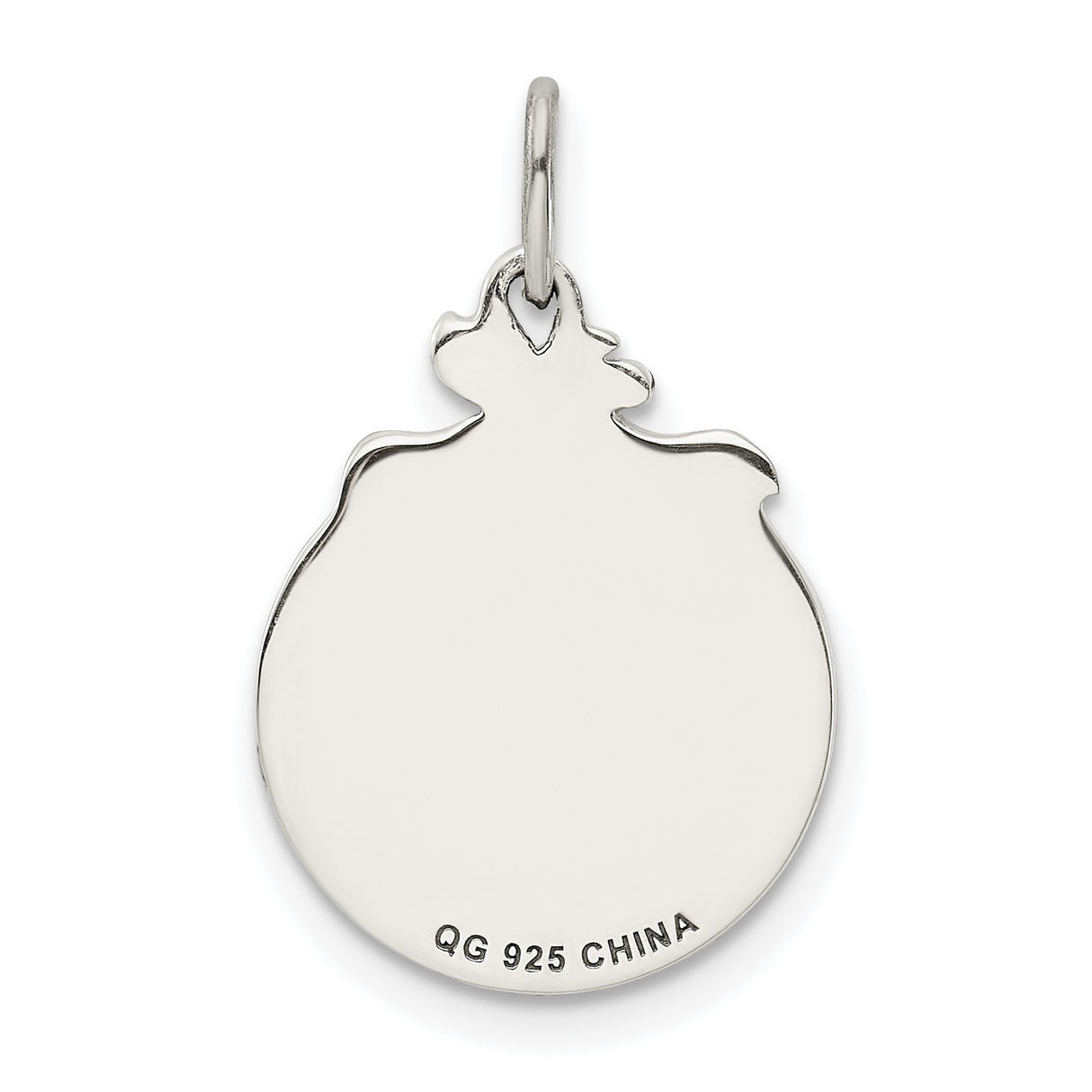 Sterling Silver Santa Sleigh Pendant with Reindeer, Blue Enamel Holiday Charm