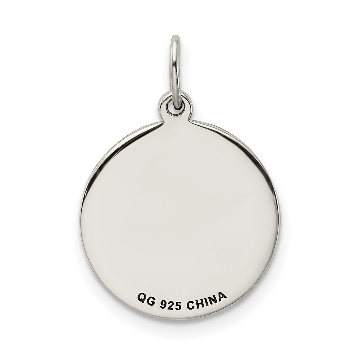 Sterling Silver Round Statue of Liberty Pendant with American Flag Design, Patriotic Charm