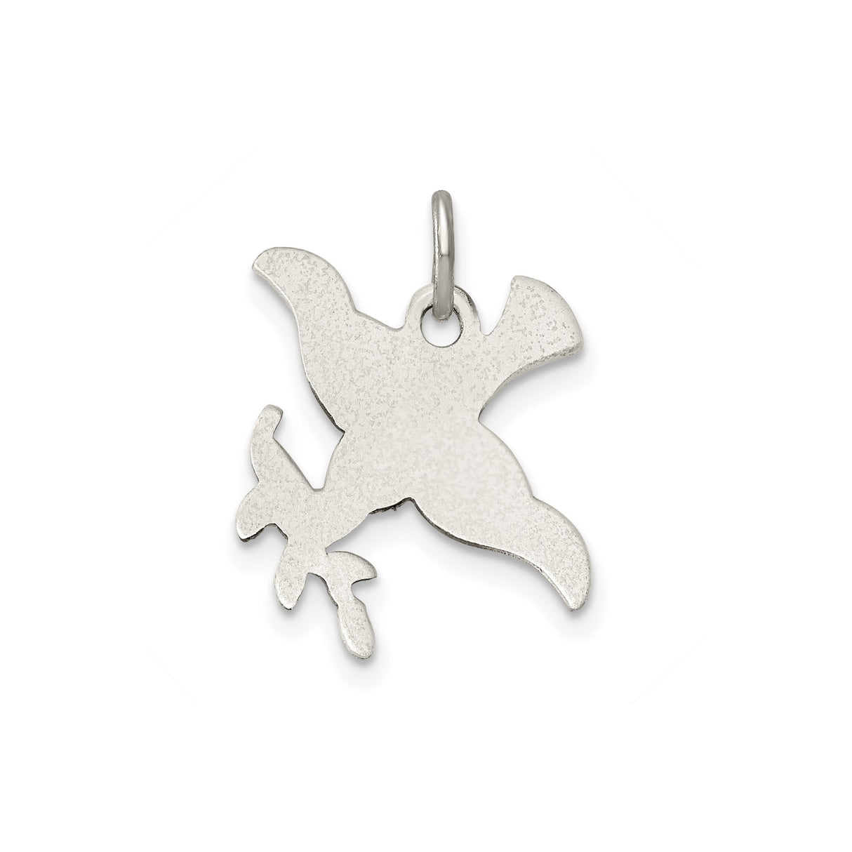 Sterling Silver Dove Pendant with Olive Branch, Symbol of Peace and Christian Faith