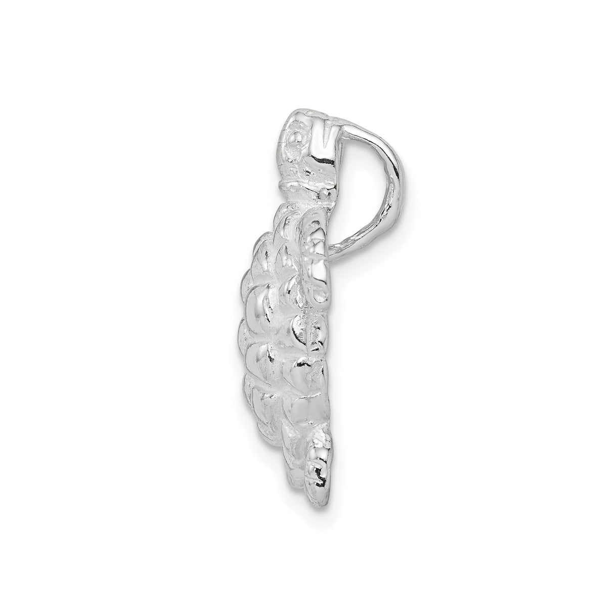 Sterling Silver Sea Turtle Pendant, Detailed Nautical Charm with Marine Life Theme