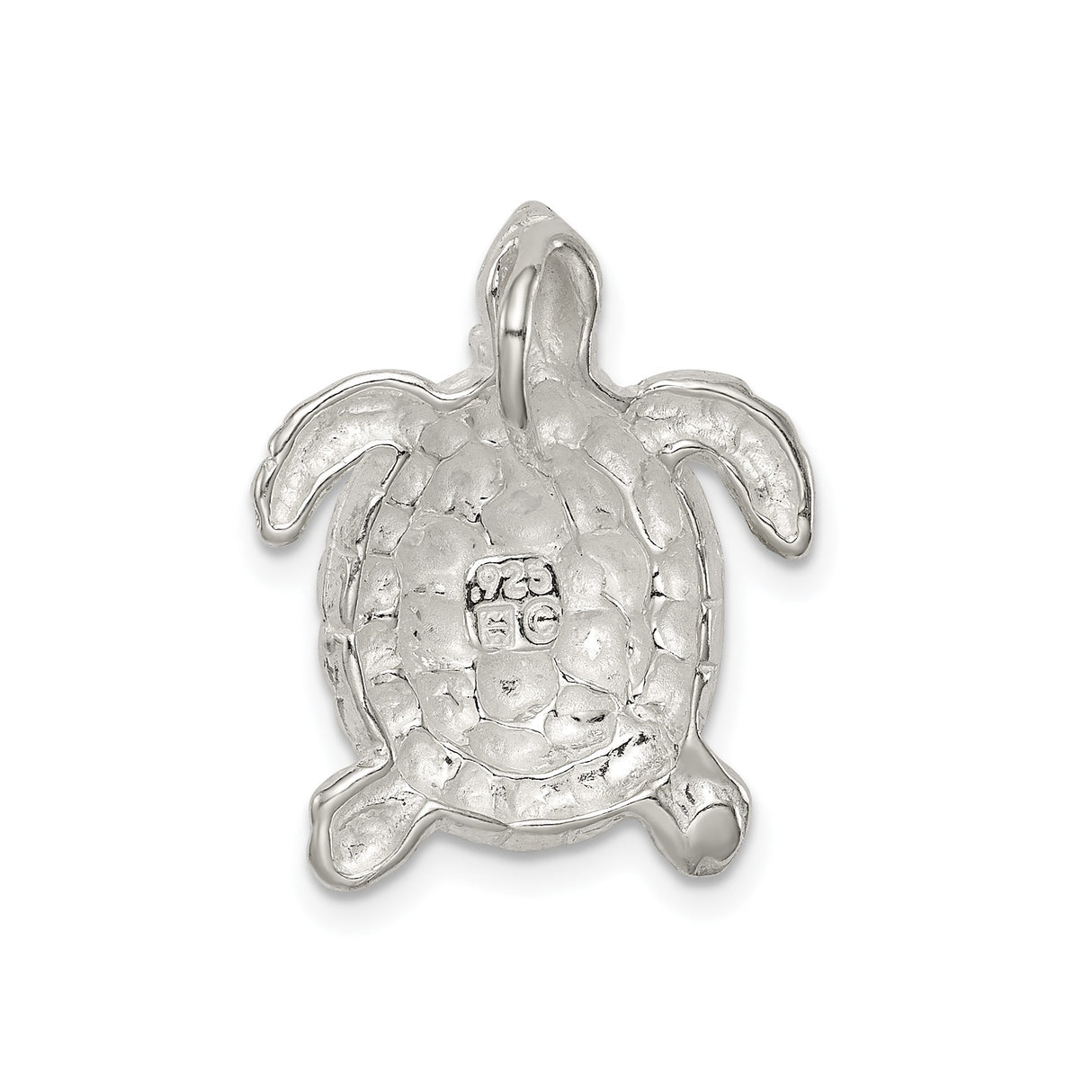 Sterling Silver Sea Turtle Pendant, Detailed Nautical Charm with Marine Life Theme