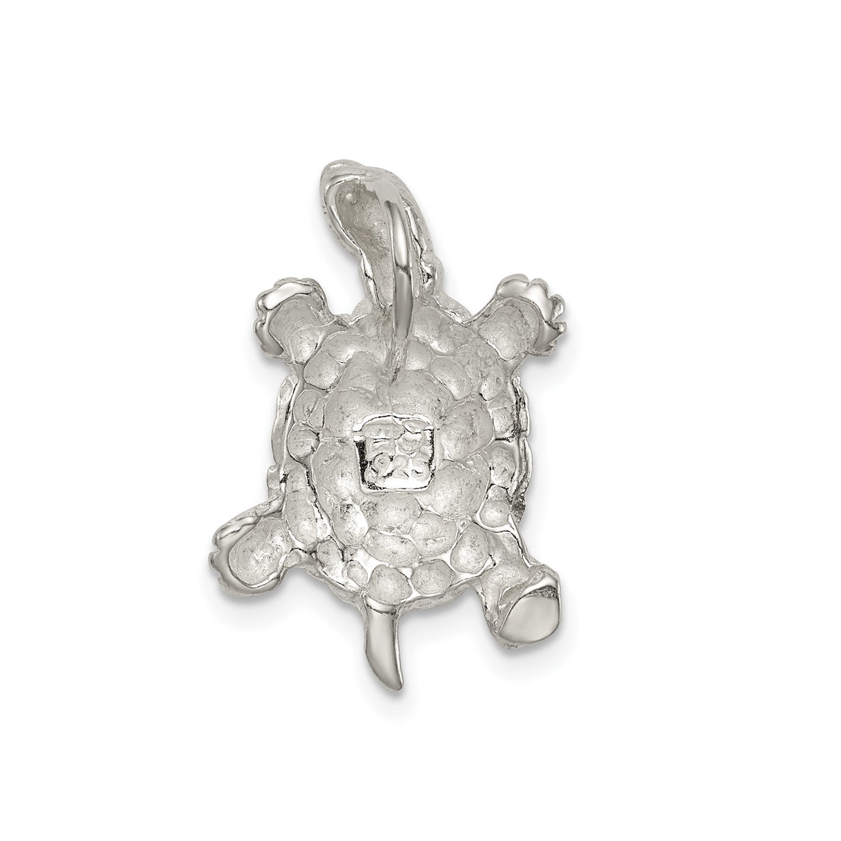 Sterling Silver Sea Turtle Pendant, Ocean-Inspired Marine Life Charm for Women or Unisex Wear