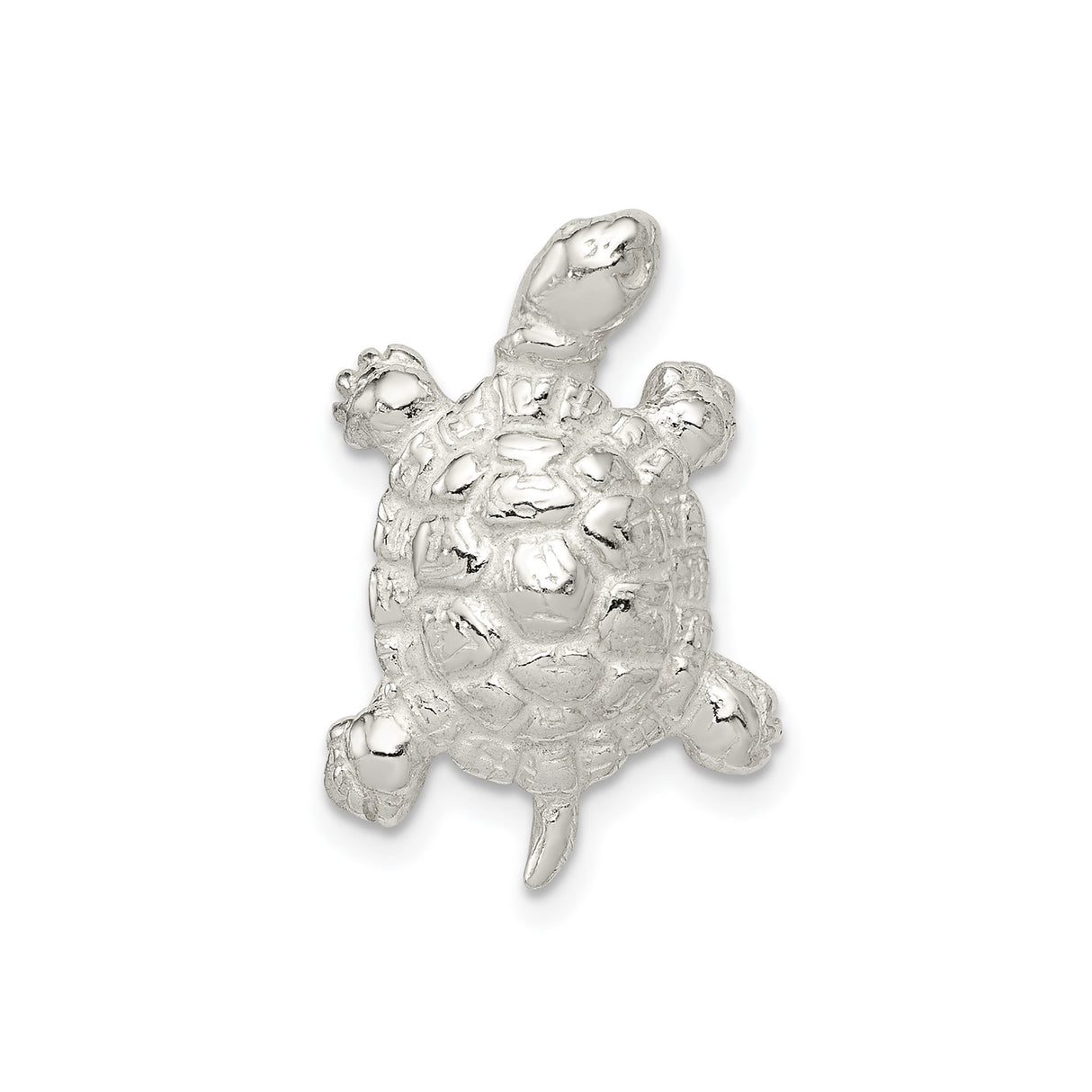 Sterling Silver Sea Turtle Pendant, Ocean-Inspired Marine Life Charm for Women or Unisex Wear