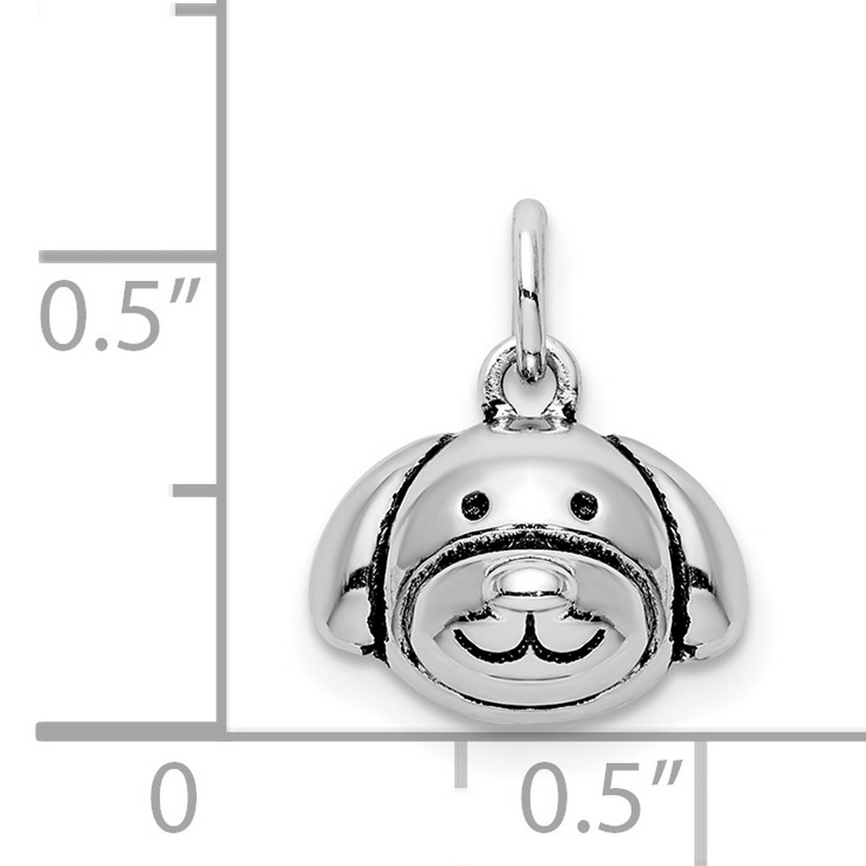 Sterling Silver Dog Face Pendant with Cartoon Puppy Design, Animal Jewelry for Pet Lovers
