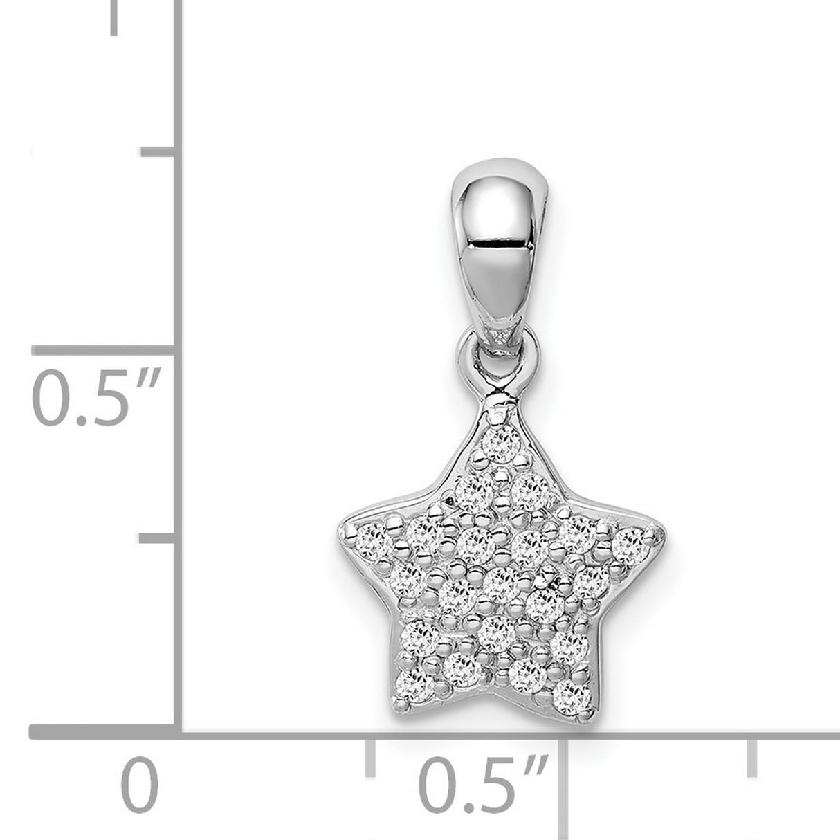 Sterling Silver Star Pendant with Cubic Zirconia Accents, Celestial-Inspired Jewelry for Women
