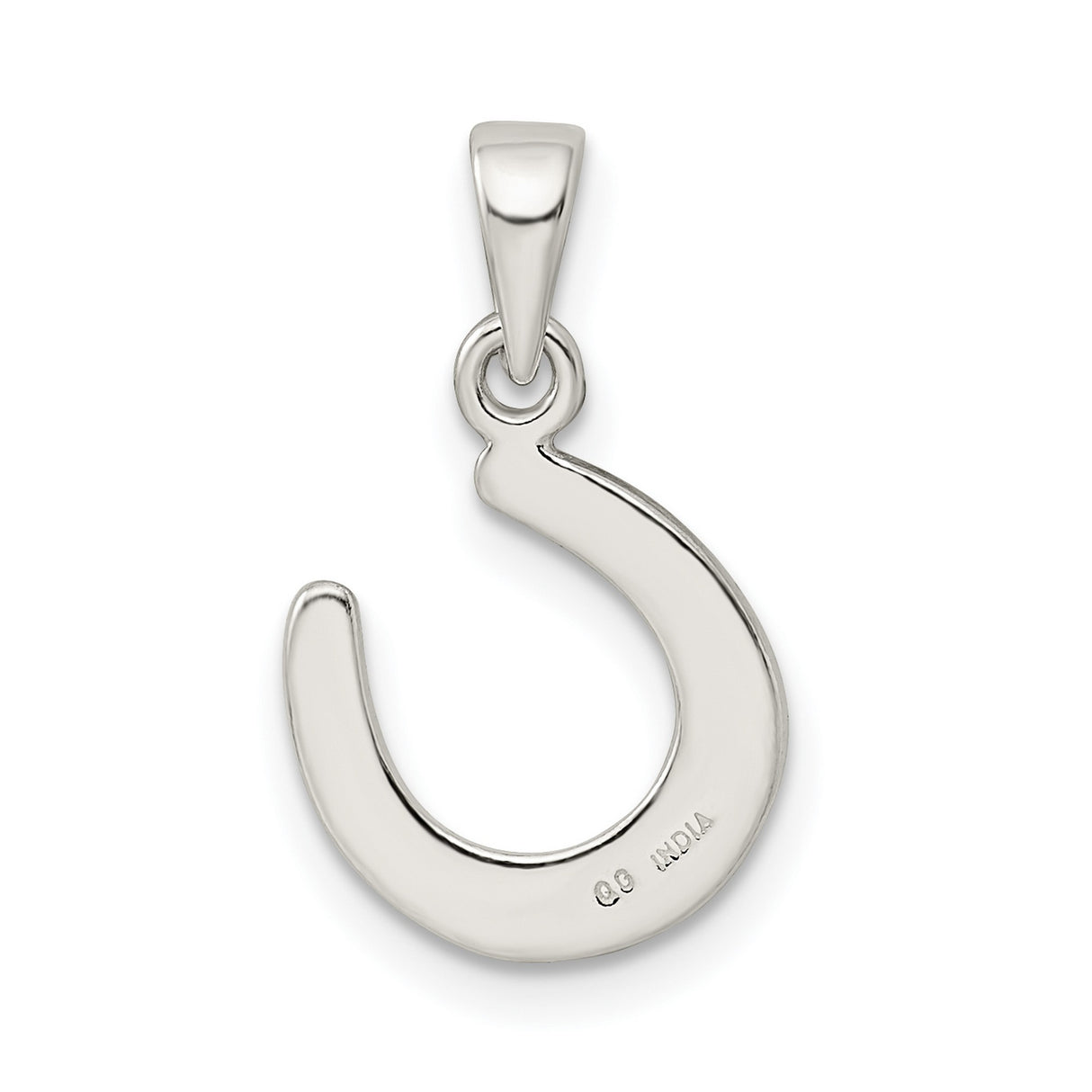 Sterling Silver Horseshoe Pendant Charm, Good Luck Talisman Jewelry for Women or Unisex Wear
