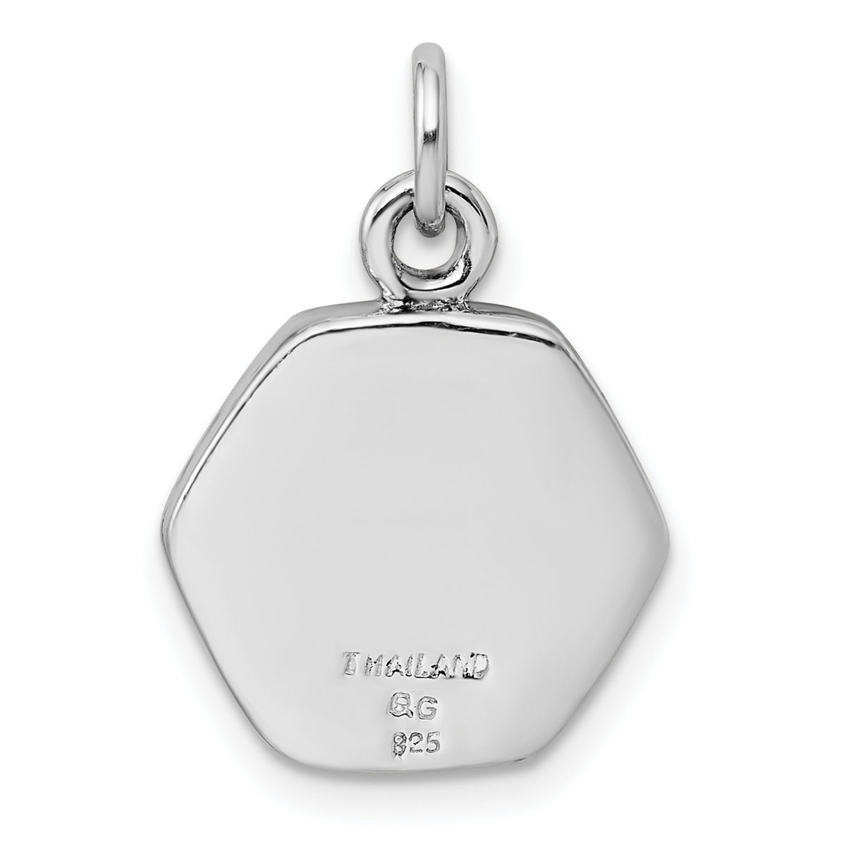 Sterling Silver Pendant with Fleur-de-Lis Design and Black Background, Oxidized Finish