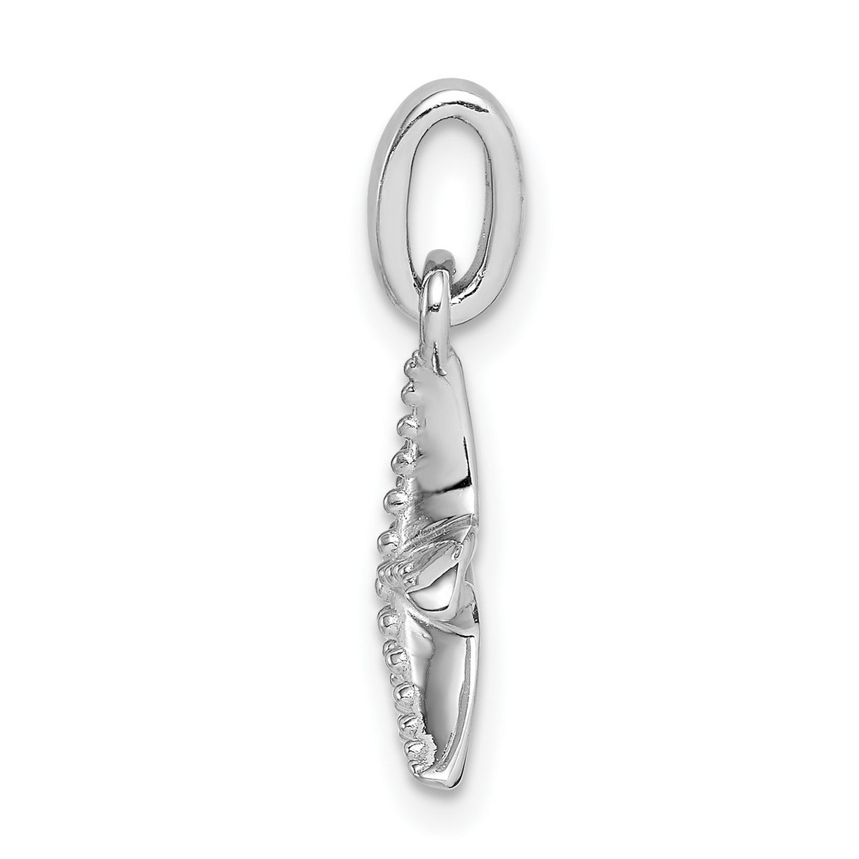 Polished Textured Starfish Charm Pendant in Real 925 Sterling Silver