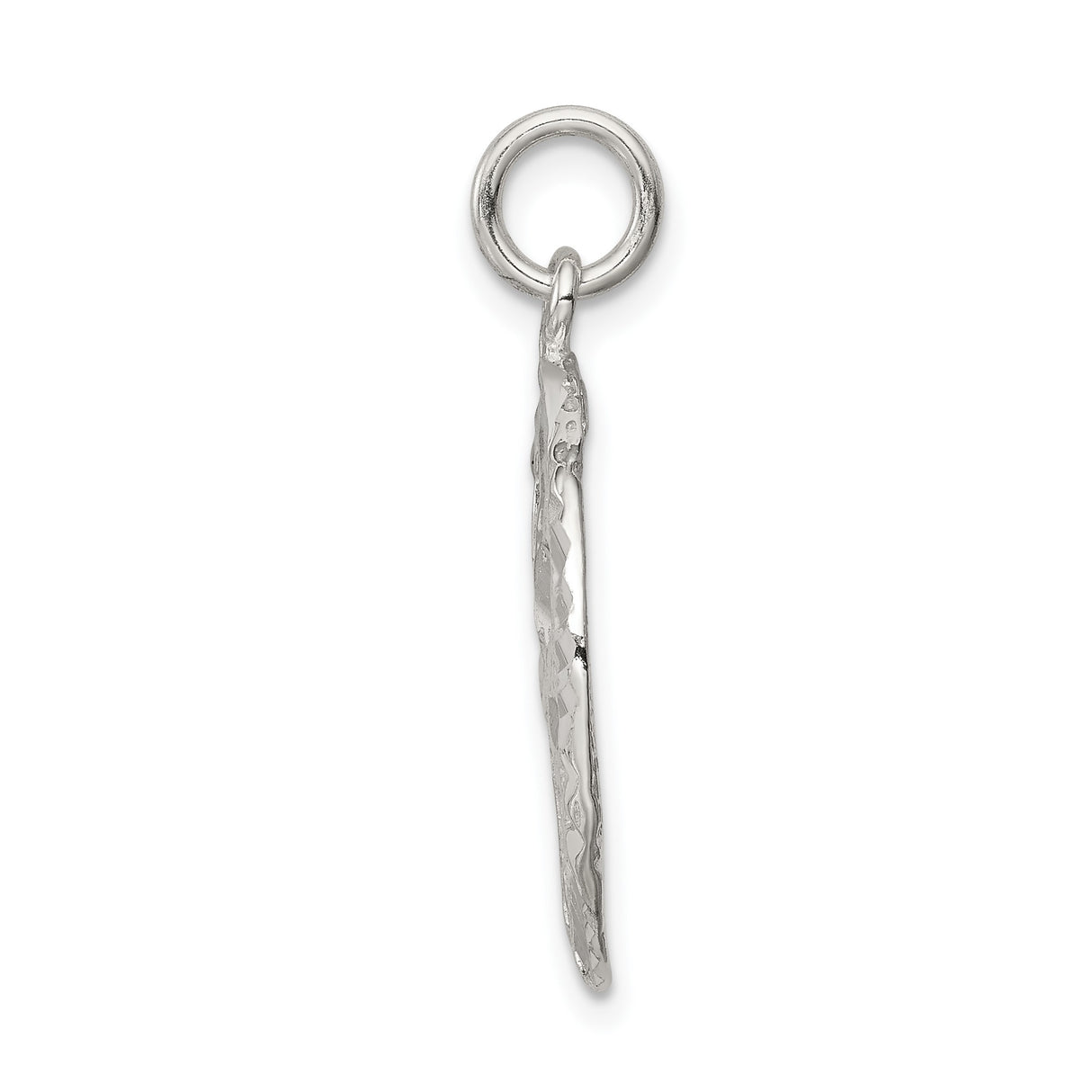 Sterling Silver Sand Dollar Pendant, Textured Ocean Charm with Coastal Nautical Design