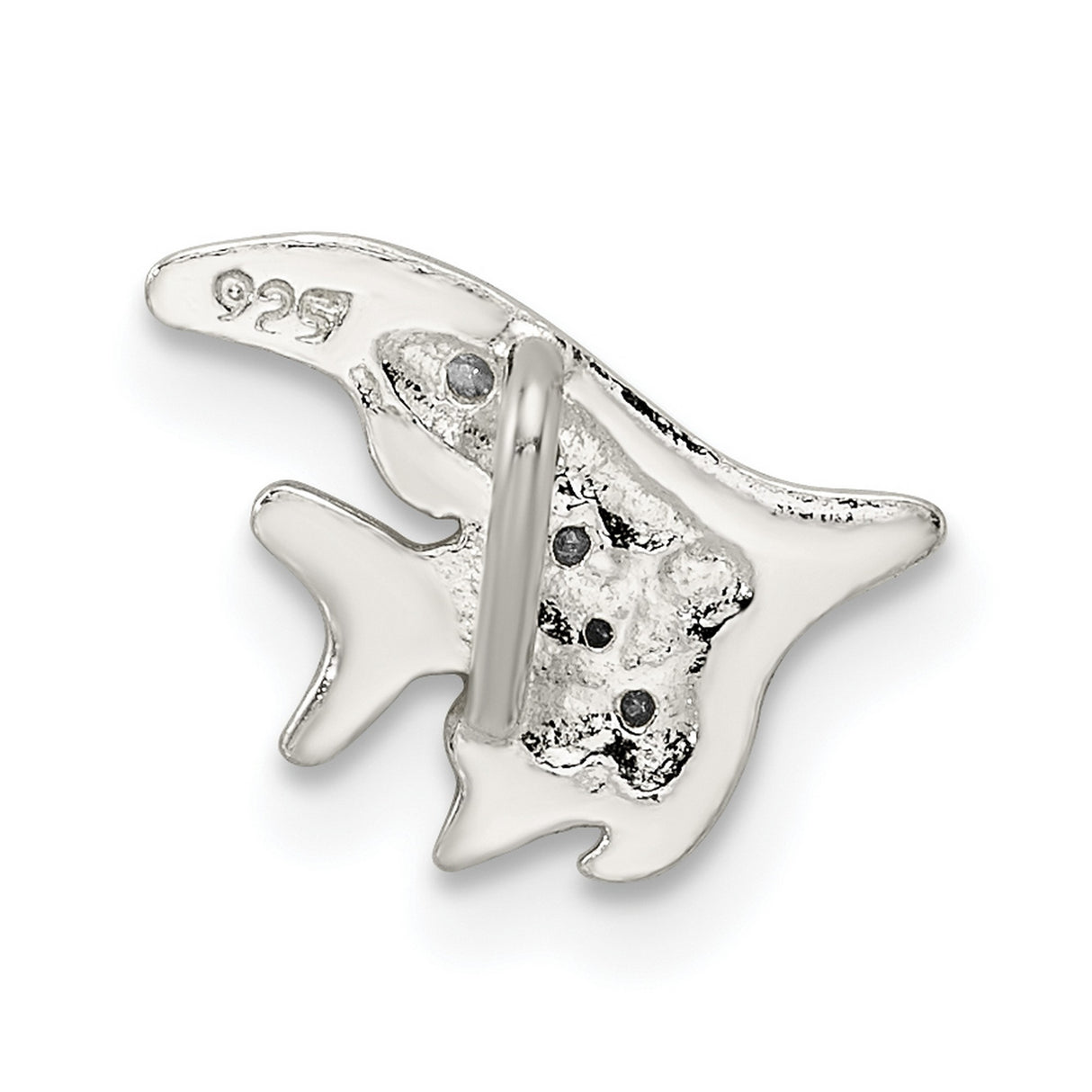 Sterling Silver Dolphin Pendant with Cubic Zirconia, Ocean-Inspired Marine Jewelry