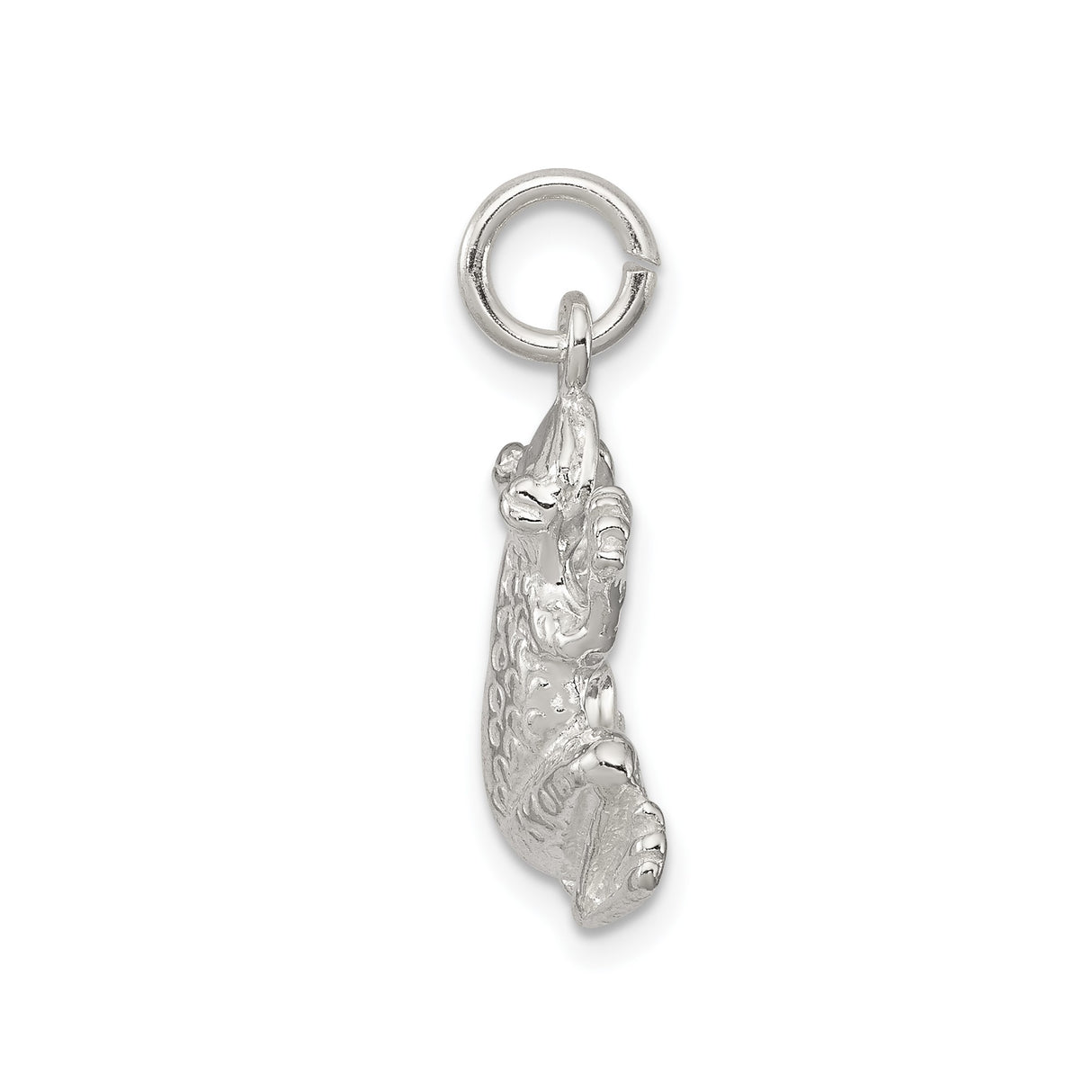 Sterling Silver Frog Pendant Charm, Nature Inspired Animal Totem Symbolizing Transformation and Luck