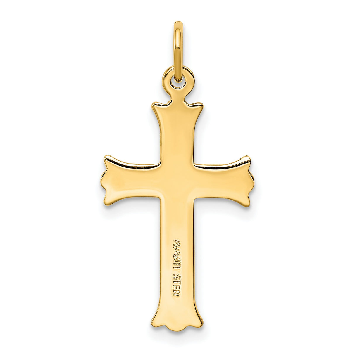 Sterling Silver Cross Pendant with Fleur de Lis Design, Religious Charm for Men and Women