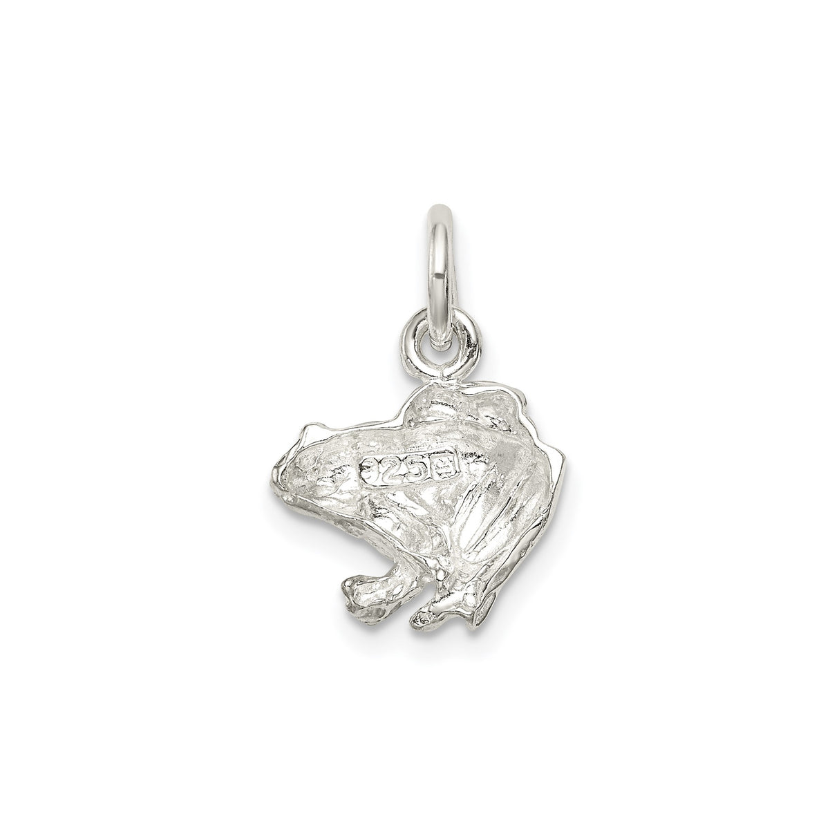 Sterling Silver Frog Pendant with Detailed Animal Totem Design, Symbol of Transformation and Good Luck