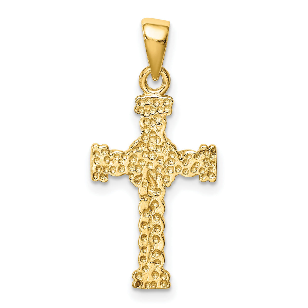 Sterling Silver Cross Pendant with Two Tone Rope Texture and Twisted Design for Men and Women