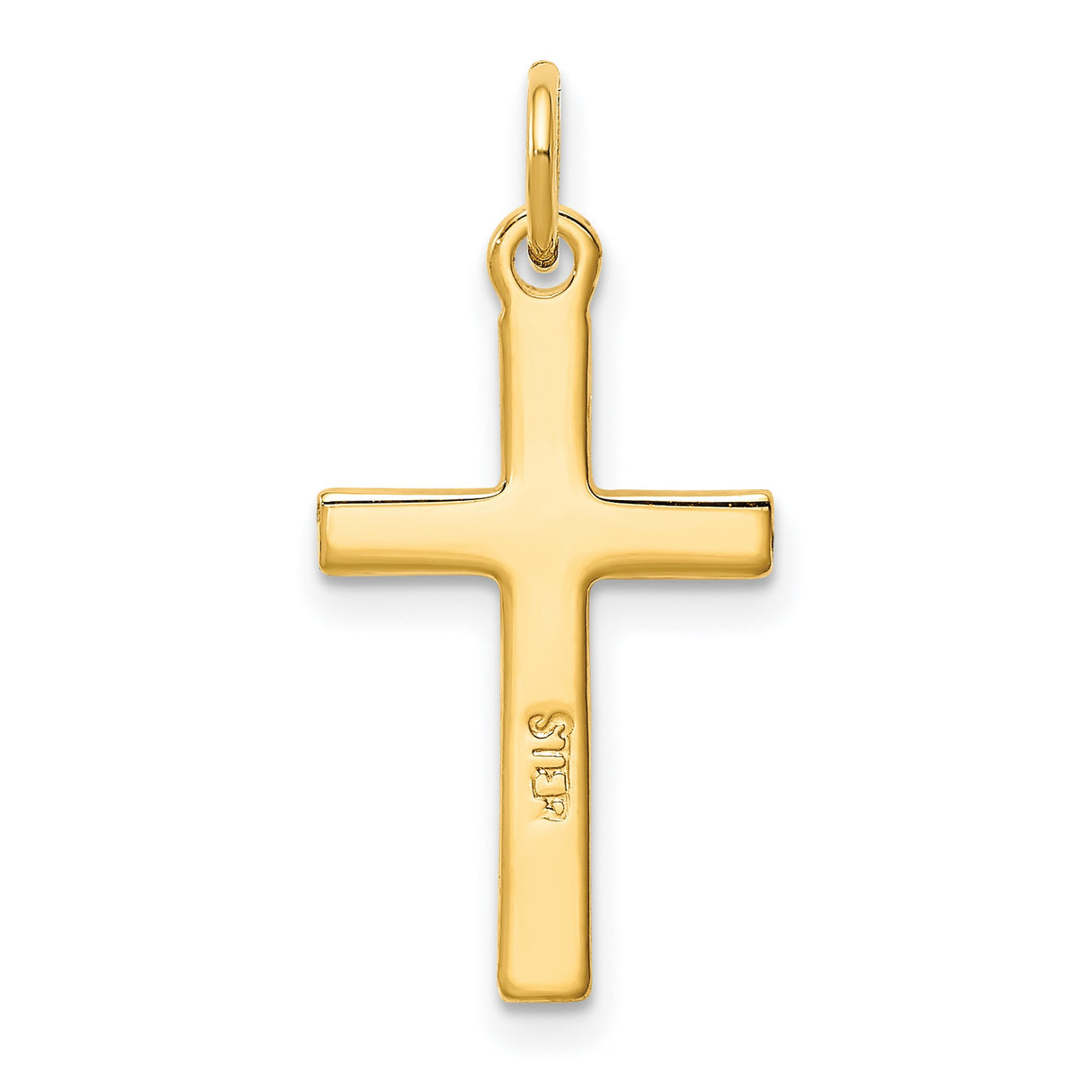 Sterling Silver Cross Pendant with Polished Matte Finish and Brushed Texture for Men and Women