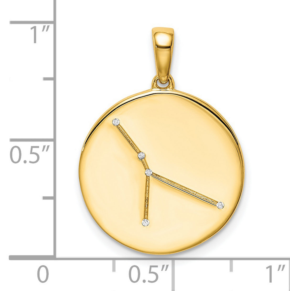 Cancer Constellation Symbol With CZ Stars Charm Pendant in Real 925 Sterling SIlver