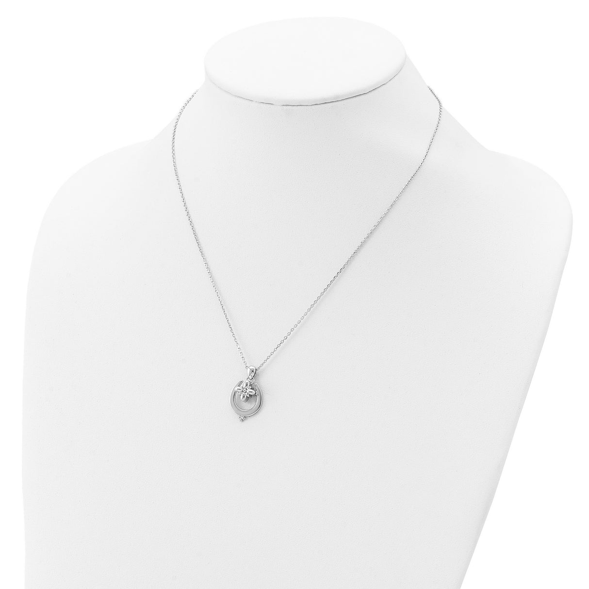 Horseshoe Ash Holder 18 inch Necklace Charm Pendant in Real 925 Sterling Silver