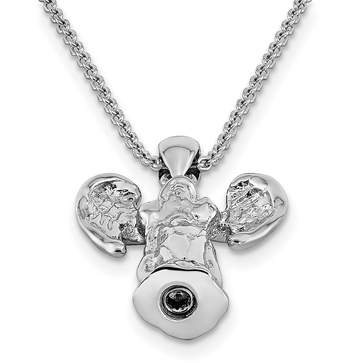 Angel Ash Holder 18 inch Necklace Charm Pendant in Real 925 Sterling Silver