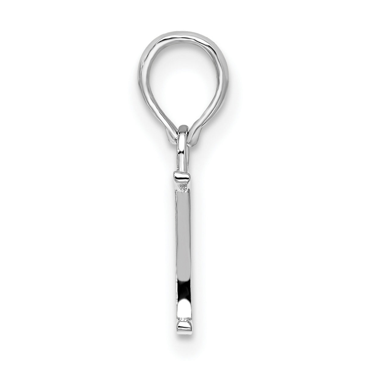 Polished Block Initial -Y- Charm Pendant in Real 925 Sterling Silver