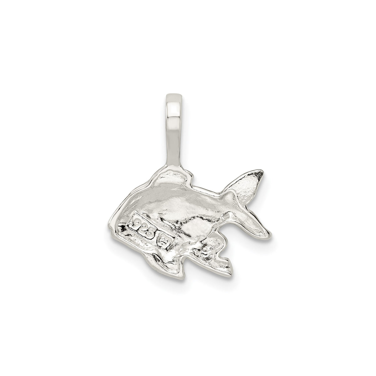 Sterling Silver Fish Pendant Charm with Detailed Scales and Fins, Christian Symbol Jewelry
