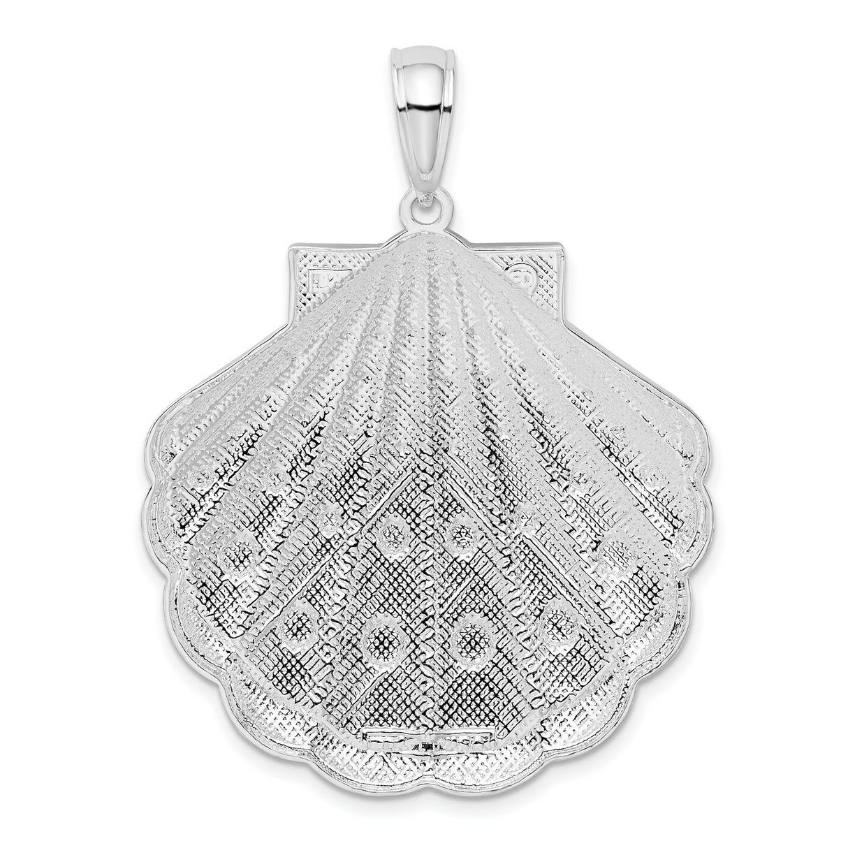 Sterling Silver Scallop Shell Pendant, Camino de Santiago Christian Faith Jewelry