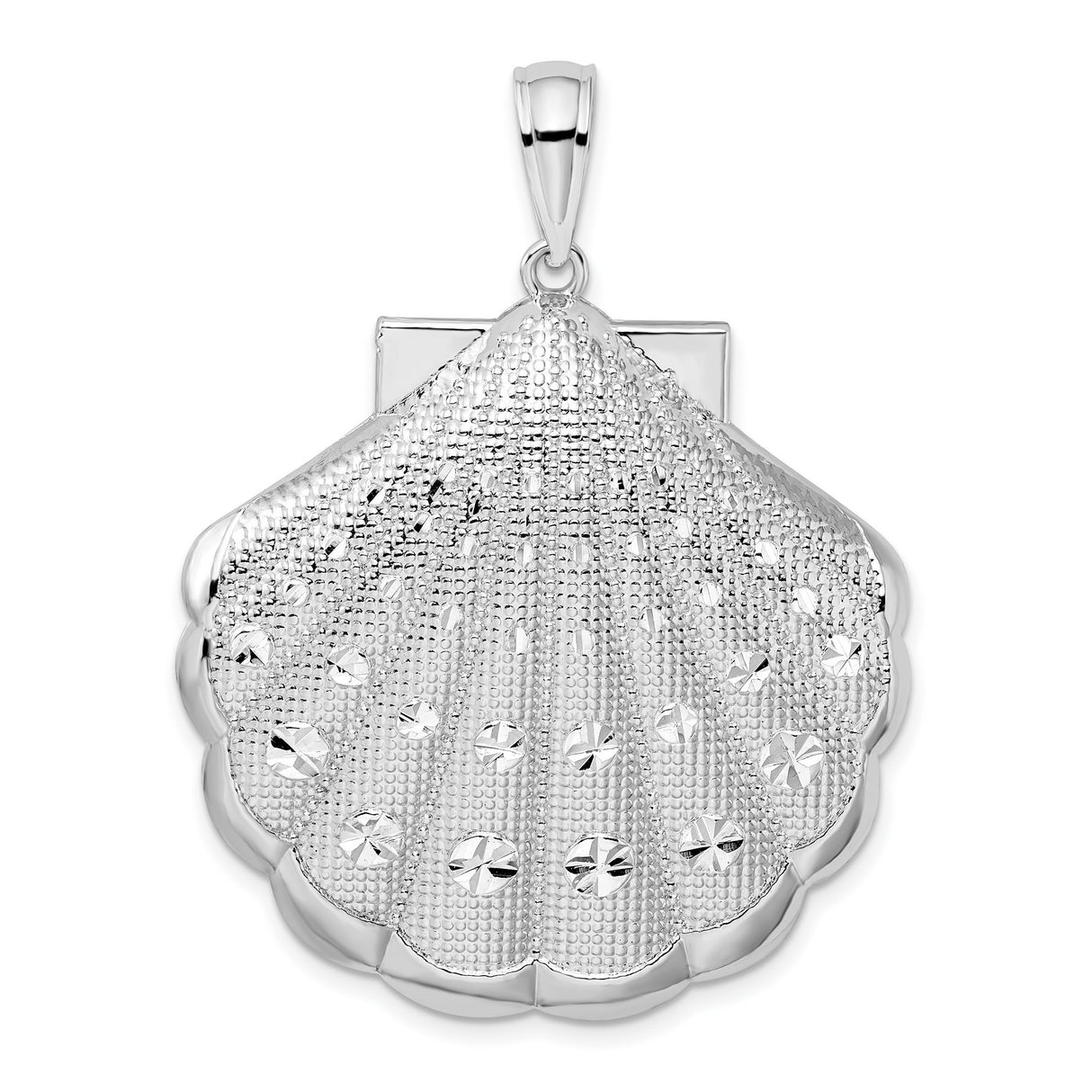 Sterling Silver Scallop Shell Pendant, Camino de Santiago Christian Faith Jewelry