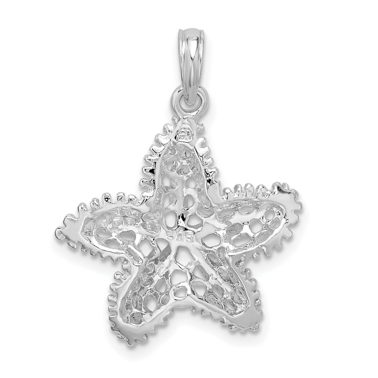 Sterling Silver Starfish Pendant with Filigree Design, Nautical Ocean Theme for Women