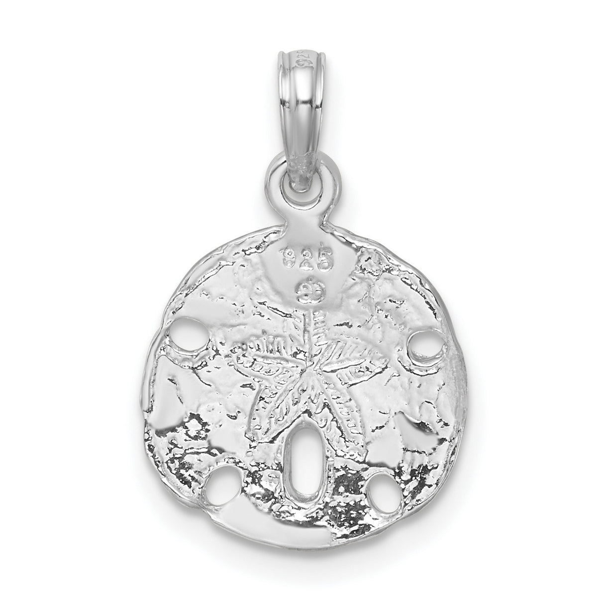 Sterling Silver Sand Dollar Pendant with Ocean Inspired Nautical Design for Women and Unisex Wear
