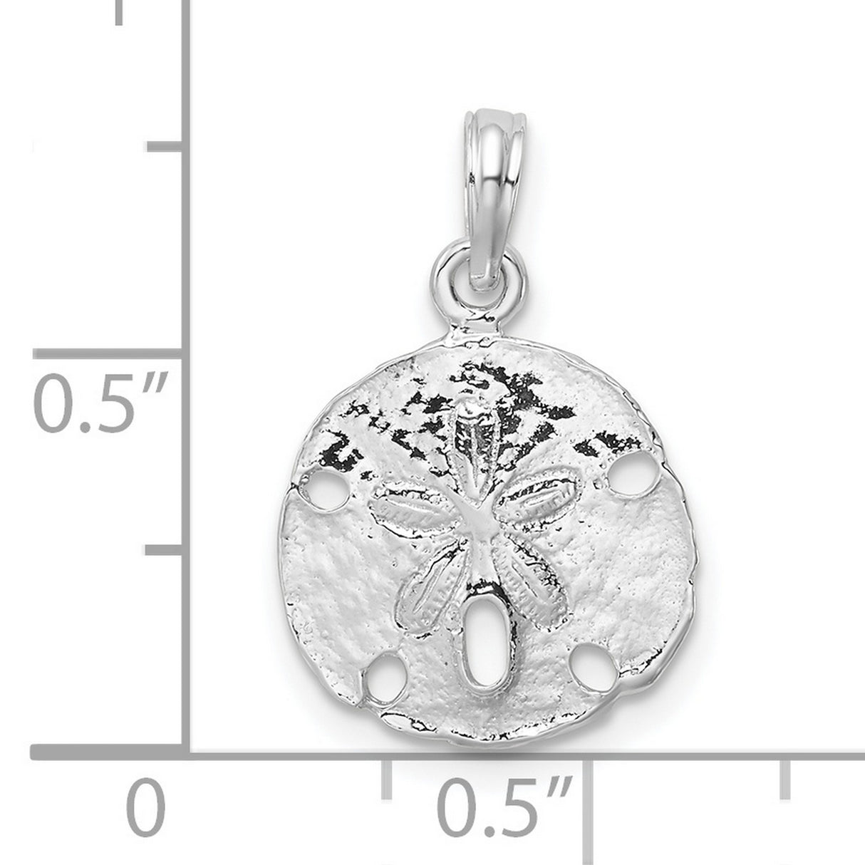 Sterling Silver Sand Dollar Pendant with Ocean Inspired Nautical Design for Women and Unisex Wear