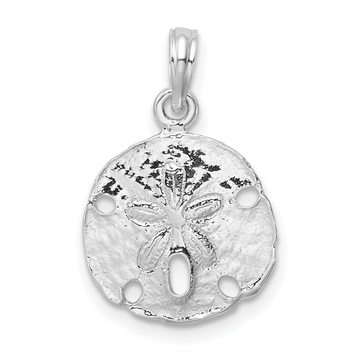 Sterling Silver Sand Dollar Pendant with Ocean Inspired Nautical Design for Women and Unisex Wear