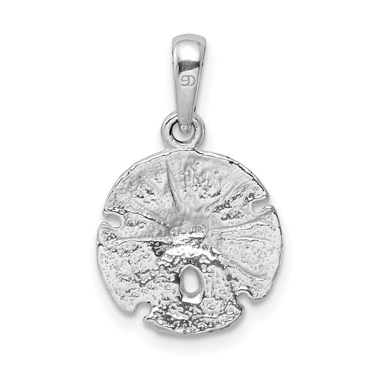 Sterling Silver Sand Dollar Pendant with Detailed Ocean Design, Coastal Sea Life Charm for Women