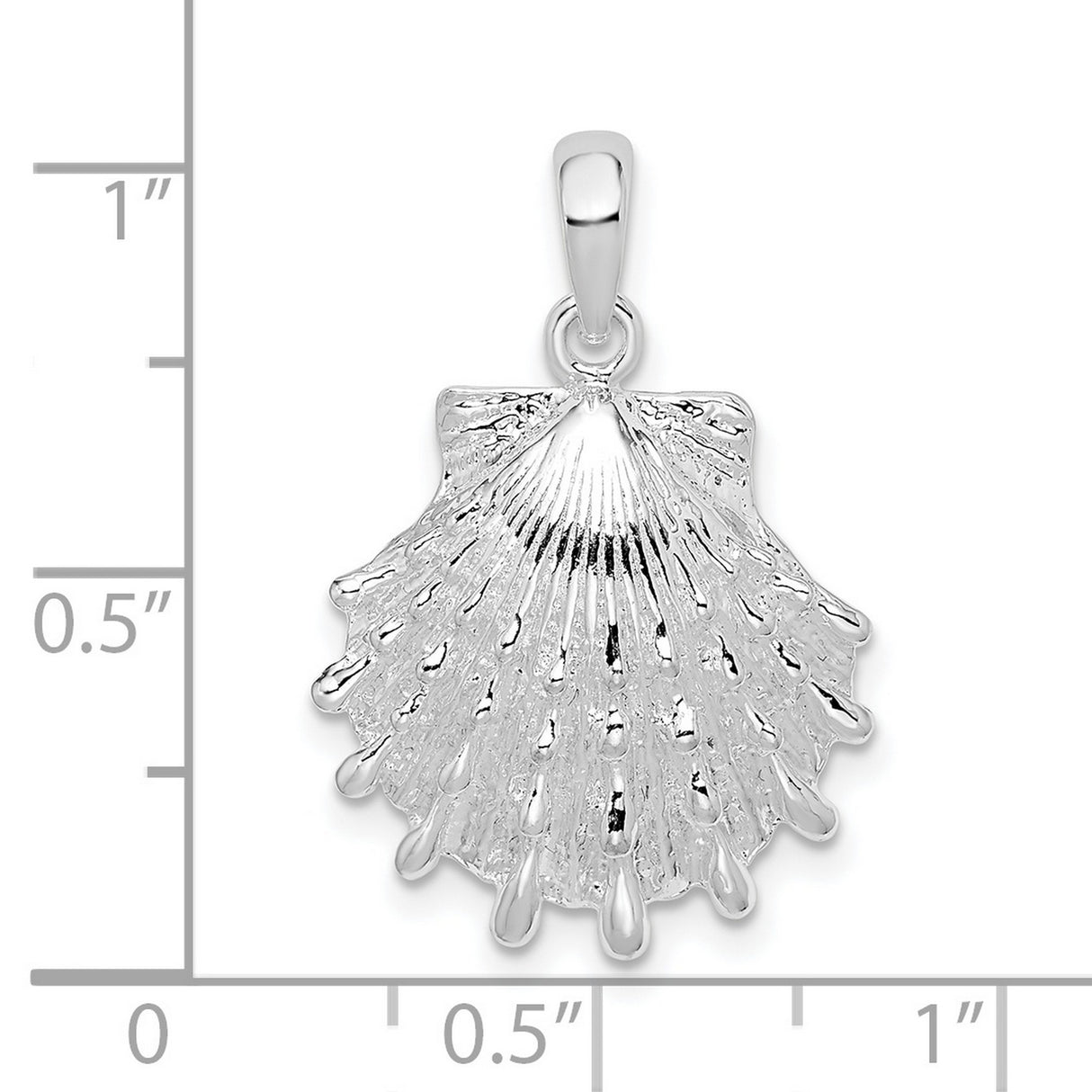 Sterling Silver Scallop Shell Pendant, Camino de Santiago Coastal Christian Travel Charm