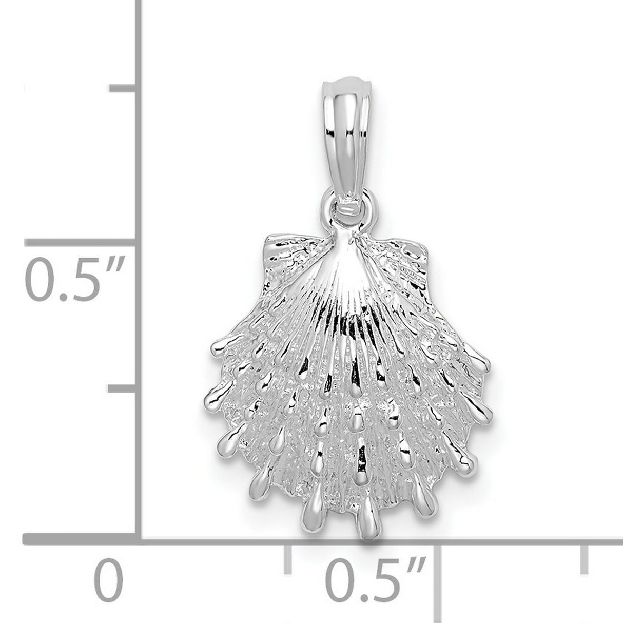 Sterling Silver Scallop Shell Pendant, Camino de Santiago Spiritual Travel Charm for Women